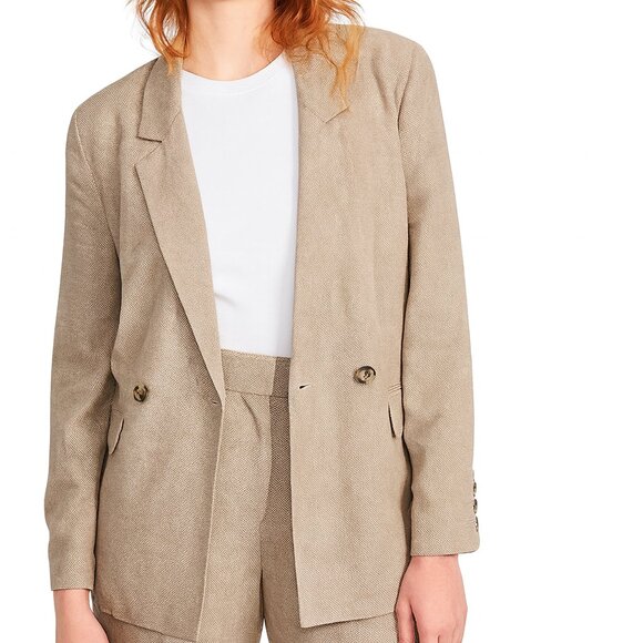 Old Navy Linen Blend Double Breasted Blazer XXL Tan Neutral - Picture 1 of 7